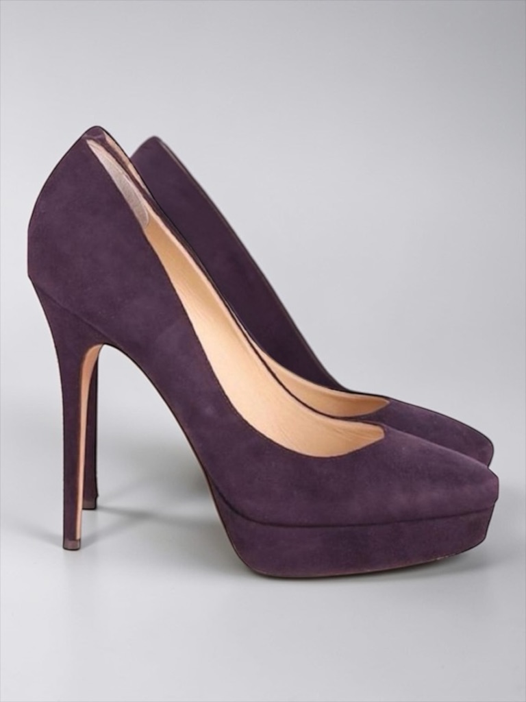 Jimmy Choo Purple Suede Platform Pumps Stiletto Heels Eu 39 Us 8.59